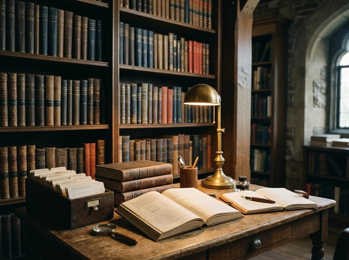 資料と報告書が並ぶ編集デスク